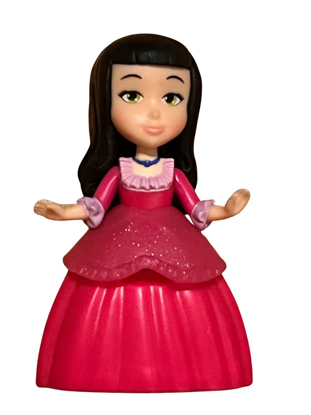 Disney Sofia the First Princess Amber 3-Inch Mini Figurine Toy Pink Gown